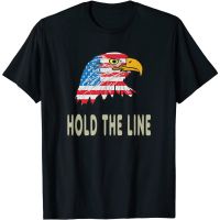 เสื้อผ้าผชเสื้อยืด พิมพ์ลาย Hold The Line สําหรับผู้ใหญ่S-5XL  70CR