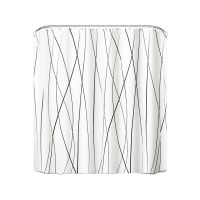 Striped Shower Curtain - Heavyweight Fabric,Machine Washable,Simple Modern Grey Shower Curtains for Bathroom,71X71 INCH