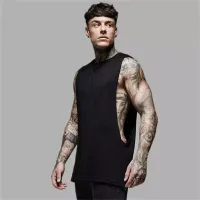 New Men Fitness Clothing Oversized Tank Tops Bodybuilding Gym Vest Fashion Breathable Stringer Undershirt