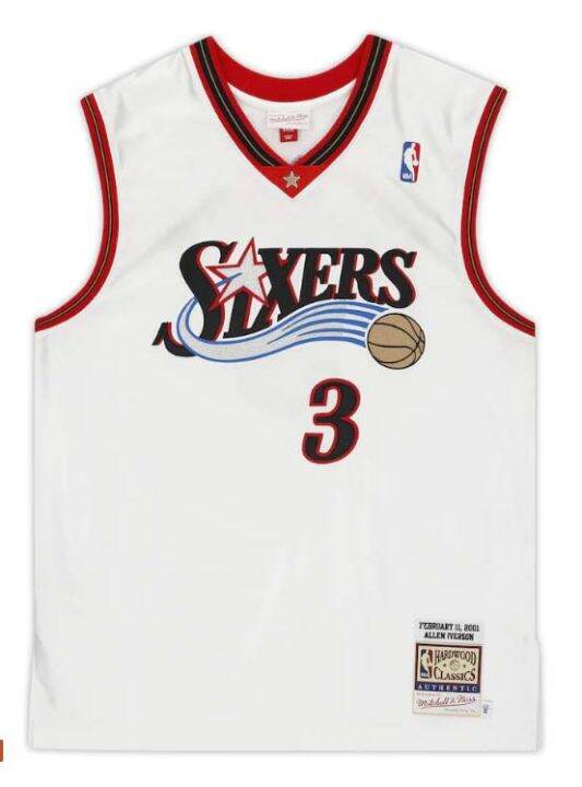 Men's Sixers Jerseys 76ers 3 Allen Iverson NBA Basketball Classics ...