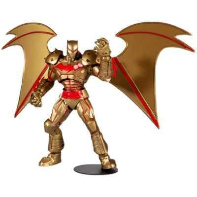 ZZOOI McFarlane Toys Cartoon Doll Heavy armour Batman Gold limit 18cm Action Figure Doll Childrens Toys Model Garage Kit