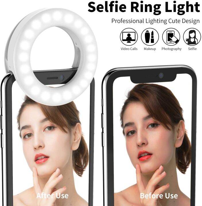 selfie-แหวนไฟ-3โหมด-ชาร์จใหม่ได้-คลิปบนโทรศัพท์กล้อง-led-แสงปรับความสว่างได้-selfie-ไฟวงกลมสำหรับ-iphone-x-xr-xs-max-7-8-plus-11-pro-android-แล็ปท็อปไอแพด