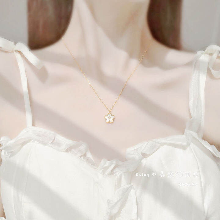 cod-baobao-ดีไซน์ดั้งเดิม-s925-สร้อยคอเงินแท้คริสตัลฟริทิลดิริเซียมดอกไม้ขนาดเล็กหวานบริสุทธิ์สร้อยคอไหปลาร้า-christmas-gift