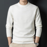 10 Colors Autumn and Winter Mens Thick Round Neck Sweater Fashion Casual Warm Knitting Pullover Sweater Male Brand Clothes