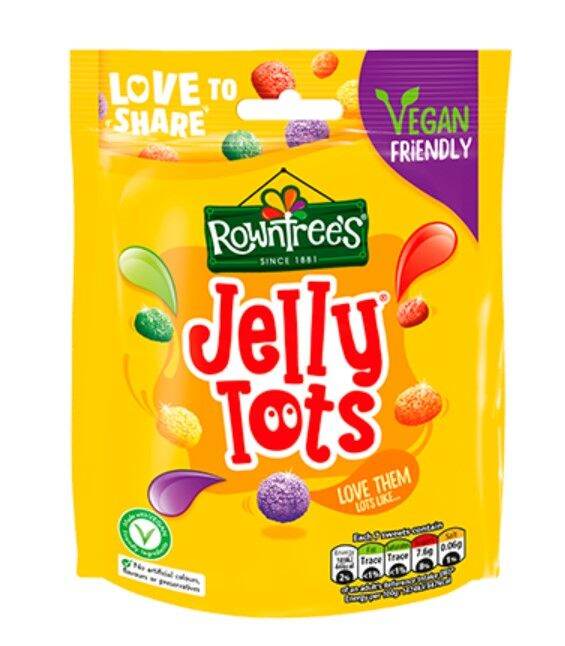 Rowntree's รส Jelly Tots Sweets เยลลี่รสผลไม้รวมเคี้ยวกรุบกรอบอร่อย 150