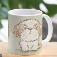 Shih Tzu Puppy Mug Porcelain Cup