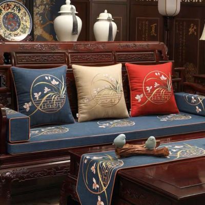 【SALES】 Chinese mahogany sofa pillow removable and washable cover living room waist style cushion bed head new backrest