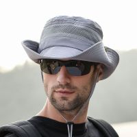 【CC】Men Summer Foldable Sun Fisherman Outdoor Sports Fishing Sun Hat Wide Brim Casual Travel Beach Sunscreen UV Protection Cap U53