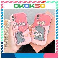 ไดโนเสาร์น่ารักเหมาะสำหรับ OPPORENO6/5/5K/pro + เคสโทรศัพท์มือถือฝาครอบขนาดเล็กเอวกรอบรูปหญิงคู่ญี่ปุ่นและเกาหลีการ์ตูนซิลิโคนนิ่ม