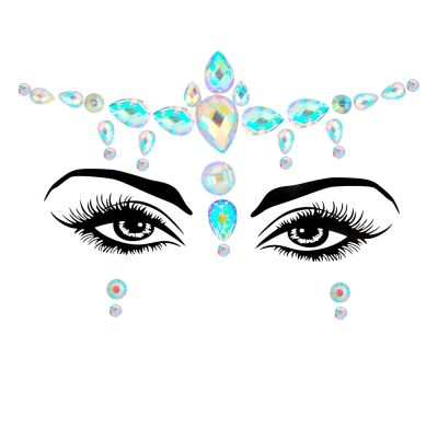 Face Jewels Crystal Body Art Stickers Make Up Festival Face Gems Glitter Rhinestones Face Tattoos for Festival Party Dressing UP