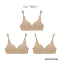 Sabina ซาบีน่า ฟองดี รุ่น PERFECT BRA  (ไร้โครง) Set 3 ชิ้น รหัส SBXD97306CD สีเนื้อเข้ม