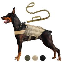 k9 Tactical Pet Dog Harness Vest Leash Nylon Adjustable Military Assault Training Harness Traction for Small Medium Large Dogs