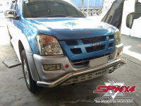 กันชนเสริมหน้า สแตนเลส สำหรับรถ ISUZU MU-7 (โฉมแรก) ไฟตัดหมอกเหลี่ยม