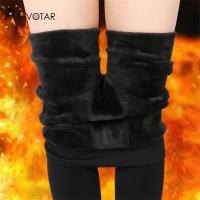 ATHVOTAR Winter Warm Leggings Women High Waist Thicken Thermal Leggins Velvet Elasticity Super Slim Legging Women