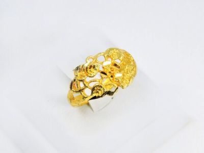 apata jewelry แหวนทองชุบ2สลีง ดอกไม้ใหญ่ ชุบเศษทองแท้ ไม่ลอกไม่ดำ คุณภาพช่าง บล็อคทองแท้ สวยเหมือนแท้ ไม่แดงไม่เขียว