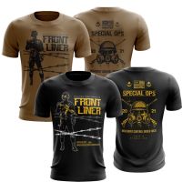 เสื้อยืดพิมพ์ลาย3D สำหรับผู้ชายเจอร์ซีย์ BAJU FRONTLINER ARMY FIGHT COVID-19ฮีโร่มาเลเซีย (คลังสินค้าพร้อม)