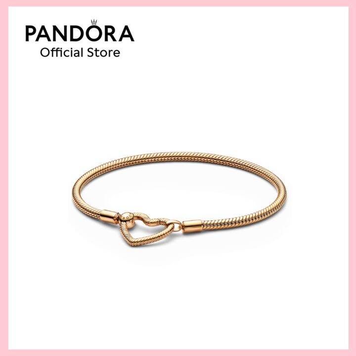 Pandora Moments Heart Closure Snake Chain Bracelet Lazada Singapore