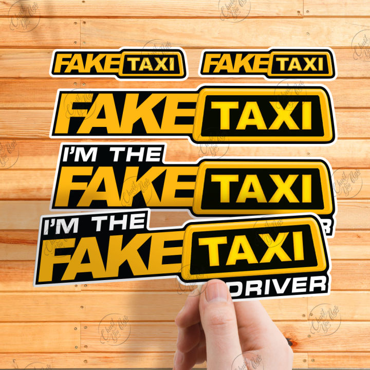 Bộ logo tem xe Fake Taxi hình dán trang trí xe máy | Lazada.vn
