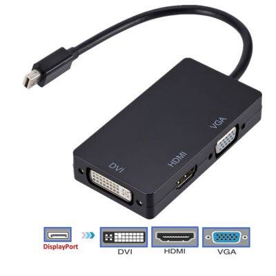 ✷ 3 in 1 displayport dp to hdmi-compatible dvi vga adapter cable 1080p converter connector for projector laptop computer hdt