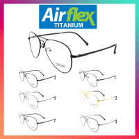 Titanium 100 % แว่นตา รุ่น AiRFLEX AF 888 กรอบเต็ม Square ทรงสี่เหลี่ยม ขาข้อต่อ วัสดุ ไทเทเนียม (สำหรับตัดเลนส์) กรอบแว่นตา สวมใส่สบาย น้ำหนักเบา ไม่ตกเทรนด์ มีความแข็งแรงทนทาน Full frame Eyeglass leg joints Titanium material Eyewear Top Glasses