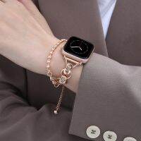 Thin Chain Women Band for Apple Watch 40mm 41mm for Iwatch Series 8 7 6 5 4 SE 44mm 45mm 49mm 38mm 42mm Metal Bracelet Fashion Straps