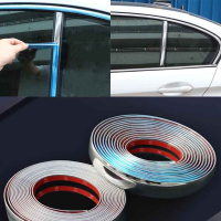 3 Meter Auto Chrome Trim Decorative Strips Car Mouldings Styling Sticker Window Trim Car Exterior Silver Decoration