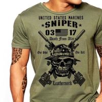 New USMC Scout Sniper T Shirt US Marines MOS 0317 Combat Arms Men Tops