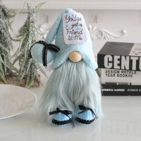 [COD] Kong cross-border blue faceless doll window decorations creative holiday dwarf standing posture desktop decoration