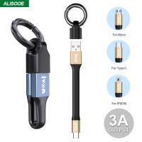 yqcx001 sell well - / 2 in 1 USB Mobile Data Cable Portable Short Mini Keychain for iPhone Samsung Xiaomi 3A Fast Charging Micro USB C Type C Cable