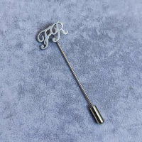 HotPersonalized Custom 1-3 Letter Collar Pin ชื่อเข็มกลัดสแตนเลสจี้เริ่มต้นผู้ชาย Lapel Pins ป้ายของขวัญเครื่องประดับสำหรับผู้ชาย