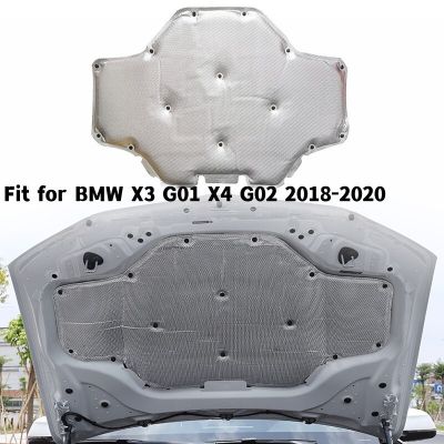 ฝากระโปรงหน้าสำหรับเครื่องยนต์รถฉนวนกันเสียงปลอกผ้าฝ้ายกันความร้อนแผ่นรองป้องกันความร้อนเหมาะสำหรับ BMW X3 G01 X4 G02 2018-2020