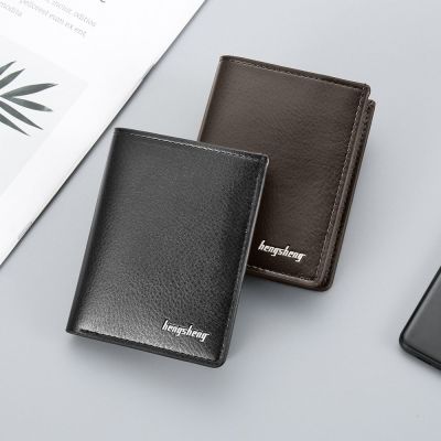 กระเป๋าซิป BMGS60สั้นกระเป๋าสตางค์หนัง Dompet Koin บัตรประจำตัวหลายบัตรเครดิต