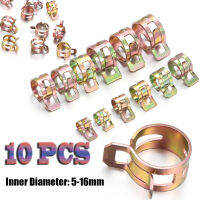 10Pcs สแตนเลสคลิปสปริงสำหรับท่อน้ำมันเชื้อเพลิงท่อน้ำคลิปท่อยึดท่อ Fastener สังกะสีอุปกรณ์เสริมอัตโนมัติ 5-16 มม.-lihaibo2