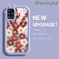 Chenyyka เคสปลอกสำหรับ Samsung Galaxy A51 4G A51 5G A52s A52 M40s 5G ลายดอกไม้การ์ตูนใหม่สีสันสดใสกันกระแทกง่ายเคสมือถือใสน้อยน่ารักป้องกันเลนส์กล้องมอนสเตอร์เคสนิ่มซิลิโคนใส