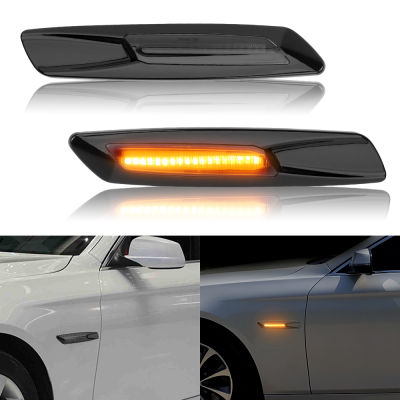 สำหรับ BMW 1 3 5 Series E61 E81 E82 E87 E60 E91 E92 E93รถสีเหลืองอำพัน LED ไฟเลี้ยวด้านข้างด้านหน้าไฟกระพริบไฟ1คู่
