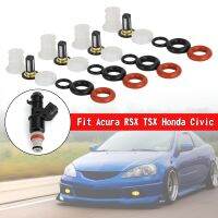 Artudatech 4PCS หัวฉีดน้ำมันเชื้อเพลิงชุดซ่อมตัวกรอง O-Rings Fit Acura RSX TSX Honda Civic รถอุปกรณ์เสริม