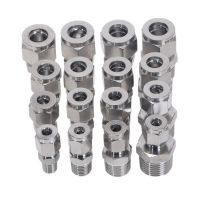 Steel Straight Conversion Adapter Fittins 304 SS Pipe Fitting Tube DSJ-MYDF-LOKLOK Ferrule Connector 1/8 1/4 3/8 1/2