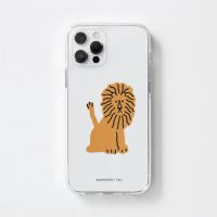 ! [WARMGREY TAIL] LION - BROWN CLEAR CASE