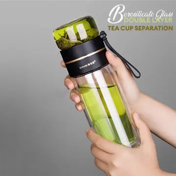 Portable Sports Foldable Straw Cup With Filter For Infused Water, Fruit,  Flower Tea, Plastic Cup