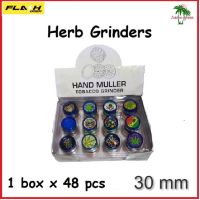 1 box of 48 Grinders, 30MM, acrylic, 1 กล่อง x 48 เครื่องบดสมุนไพร พลาสติก 30 mm. 1 box x 48 herb grinders spice crushers, 420, 30 mm, acrylic, random colours, FAST DELIVERY