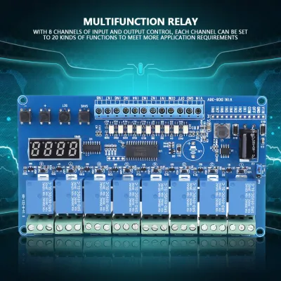 Relay Module 8-36V 8-channel Multifunction Time Delay Relay Interface Board Module Optocoupler LED