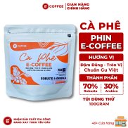 Cà phê pha phin E COFFEE gói dùng thử 100gram hương vị Caramel Chocolate