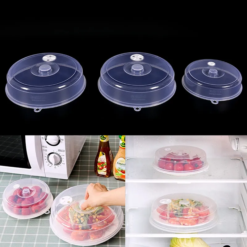 New Plate Dish Cover Microwave Food Kitchen Cooking Transparent