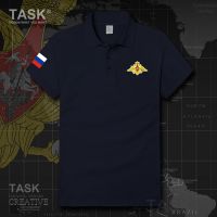 Army Russian Federation Russia RUS RU Short sleeve New Brand Polo Shirt Men High Quantity Solid Business Casual Mens Clothing