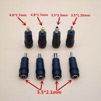 5pcs 5.5x2.1mm Female to 4.0x1.7mm 4.8x1.7mm 3.5x1.35mm 5.5 X 2.5mm Male DC Power Plug Jack Audio Connector Adapter Laptop