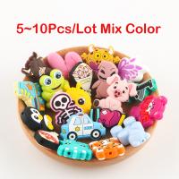 【YF】☋  5 10Pcs/Lot New Cartoon Animals Silicone Beads Necklace Food Grade Nursing Chewing Pacifier Chain Jewelry Accessories