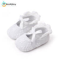 Tootplay Baby Prewalker Bowknot Princess รองเท้าเด็กวัยหัดเดินน่ารักปักลูกไม้ Non-Slip Sole รองเท้าระบายอากาศ Fast Delivery