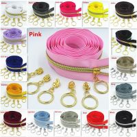 2 Meters 4 Slider 5 Golden Silver Slider Tooth Large Piece of Nylon Coil Code DIY Household Sewing Zipper