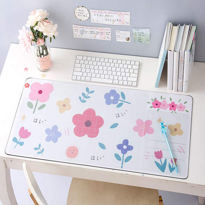 【QNAIT】Desk Mat With Perpetual Calendar Large Waterproof Desktop Desk