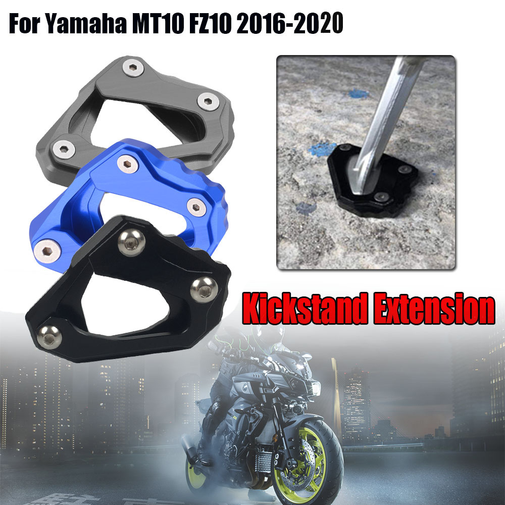 CNC Aluminum Side Stand Enlarger Kickstand Plate For Yamaha MT10 MT 10 2016-2017 